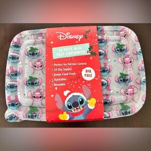 Disney Stitch & Angel Christmas 20 piece Meal Prep Containers